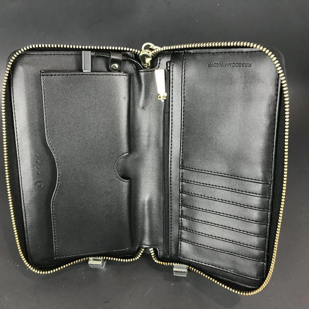 Rebecca Minkoff Black leather IPhone Wallet/Wristlet